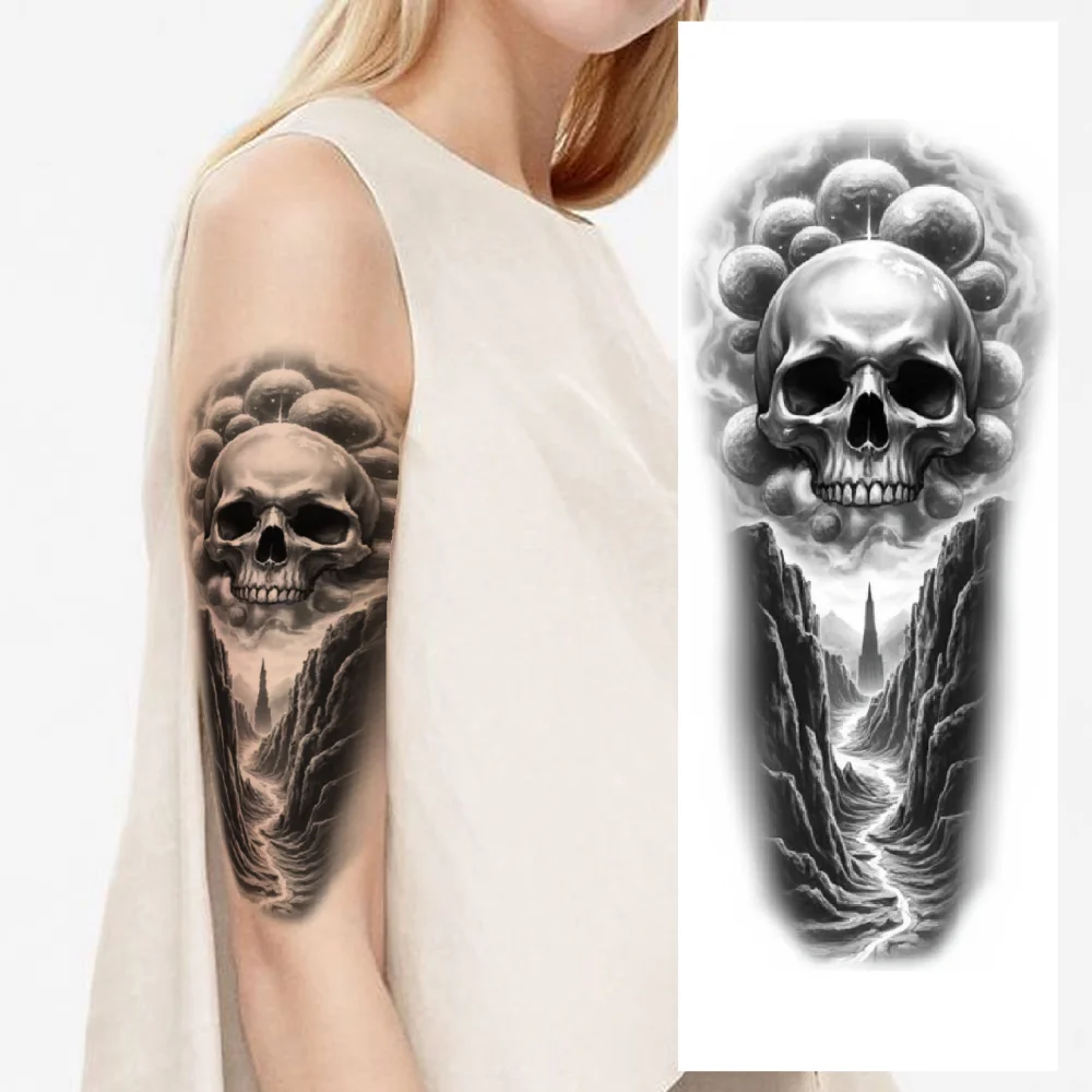 3 pièces tatouage temporaire serpent noir et gris réalisme sablier rayons de soleil tatouages temporaires réalistes chauve-souris pour cuisses adultes femmes