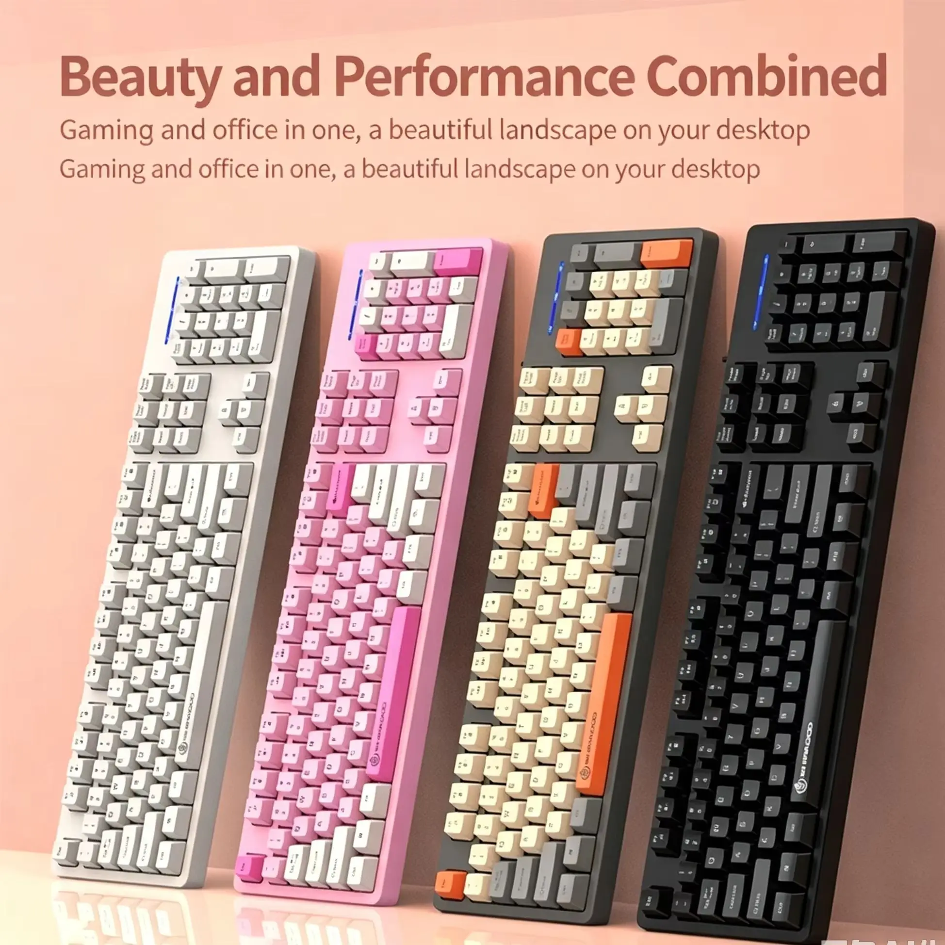 Shipadoo Office/Gaming Wired Mechanical Feel Keyboard 104keys Ergonomic Waterproof Design Keyboard For PC Computer Laptop