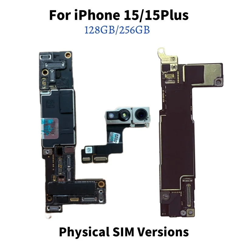 Tested Unlocked Mainboard For iPhone 15 Pro Max 15 Plus With/No Face ID Motherboard SIM Version Clean ICloud Logic Board Replace