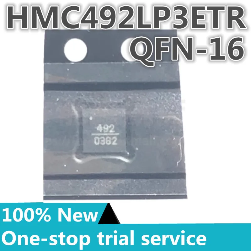 

1-10PCS %New original HMC492LP3ETR HMC492LP3E Screen printing 492 QFN-16 RF IC divided by 2 VSAT 0Hz ~ 18GHz