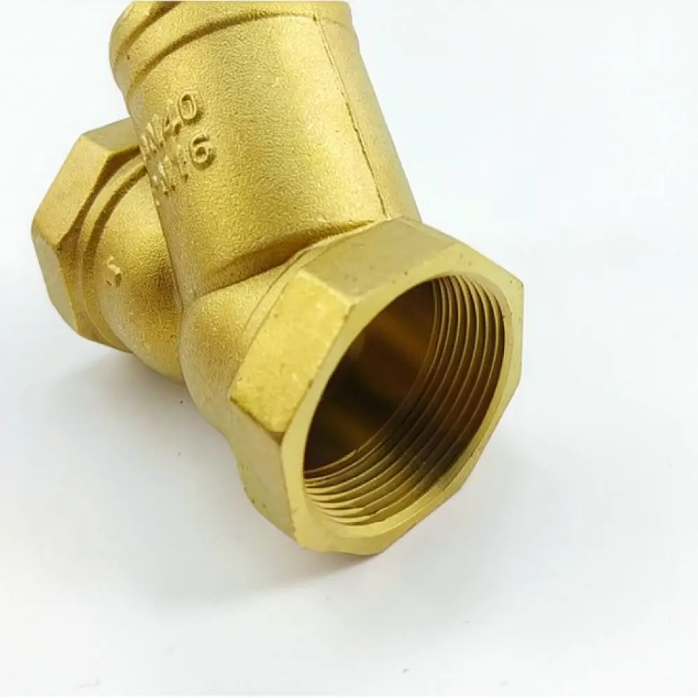 For Baixian Brass Y Strainer Filtration Plumbing Valve Protection Industrial Pipe Accessory Water Sediment Cleaning Mesh