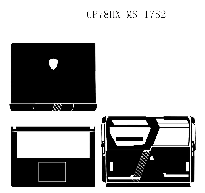 สติกเกอร์ผิวสำหรับ GP68HX MSI Titan (2023) 16 "MS-15M /16HX A14VFG (2024) MS-15M2-2/TITAN GP78HX MS-17S2แล็ปท็อป17"