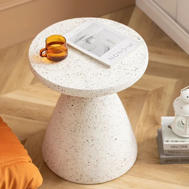 

Small Side Table Small Round Coffee Table Living Room Furniture Vintage White Table Photographic Decor Designer Furniture