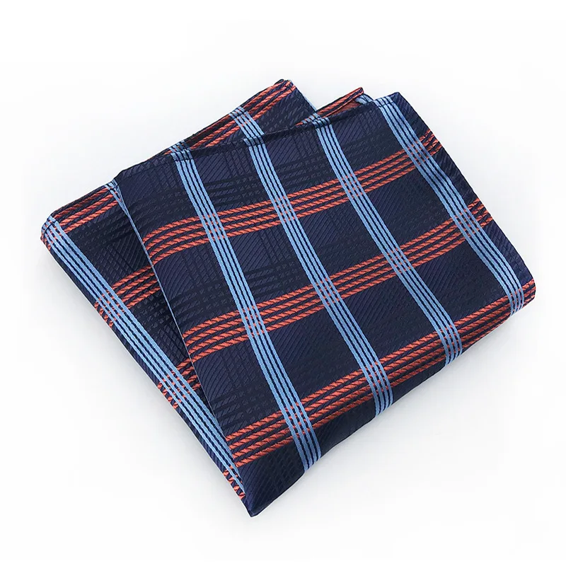 New Handkerchief For Men Wedding Accessori For Mens Pocket Squares Fashion Striped Suit Chest Towels Small Squares Handkerchiefs