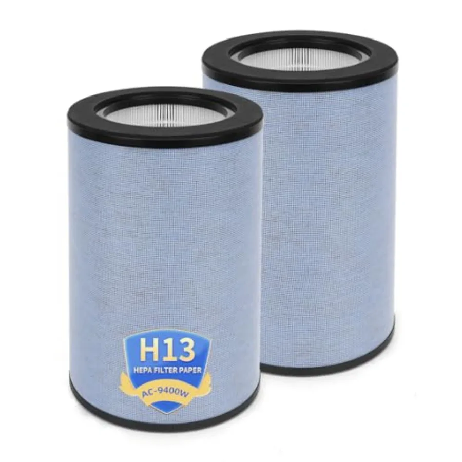 

FLT9400 Replacement Filter Compatible with GermGuardian AC9400W AC9600W Air Purifier, K 360° True HEPA H13 Activated Carbon 4-S