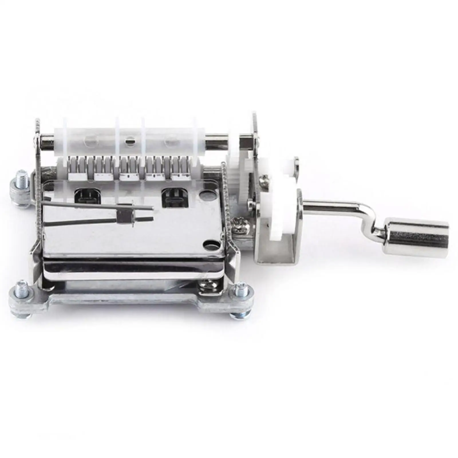 15 Note Hand Crank Music Box Movement with 20pcs Paper Tapes and Hole Puncher for Kids Birthday Gift