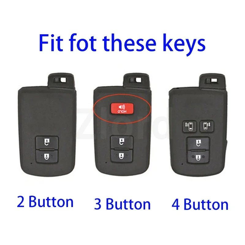 2/3/4 Botton Car Key Case Cover for Toyota Prius CHR Aygo Corolla Yaris RAV4 Camry Land Cruiser Highlander Prado Auris Avalon