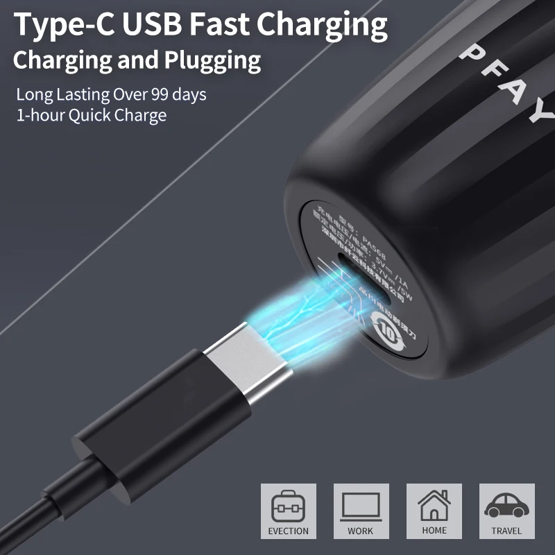 PFAY PA568 Elektrische Rasierer Für Männer 4D männer Elektrische Rasierer Bart Trimmer USB Aufladbare Professional Hair Trimmer Haar Cutter