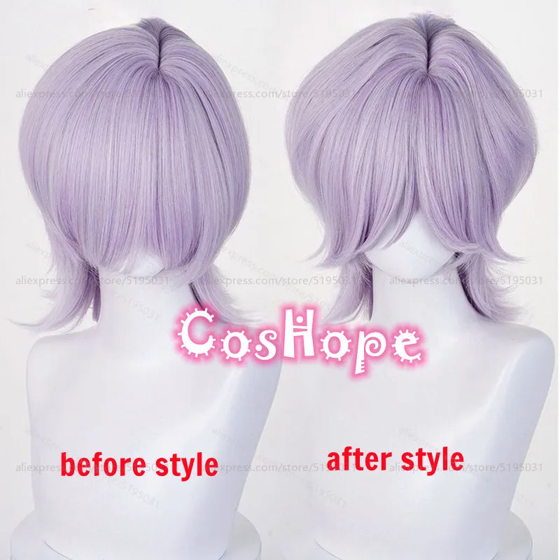 Saja Boys Mystery Cosplay Wig Purple Mixed Wig Heat Resistant Synthetic Wigs for Halloween Carnival Costume