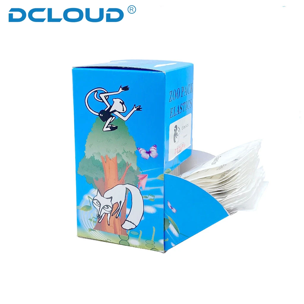 DCLOUD 5000 teile/schachtel Dental Kieferorthopädische Gummibänder Zoo Pack Gummibänder Hochwertige Latex Hosenträger Kraft 2,5/3,5/4,5/5,0/6,5 Unzen – Detail 8