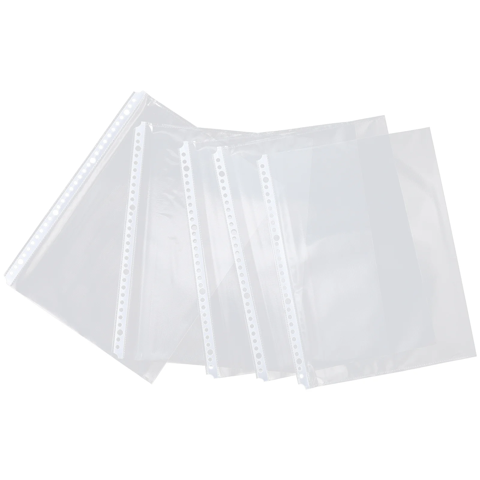 100 peças bolsos transparentes protetores de folhas ecológicas transparentes para arquivos de folhas soltas a4 documentos escolares de escritório