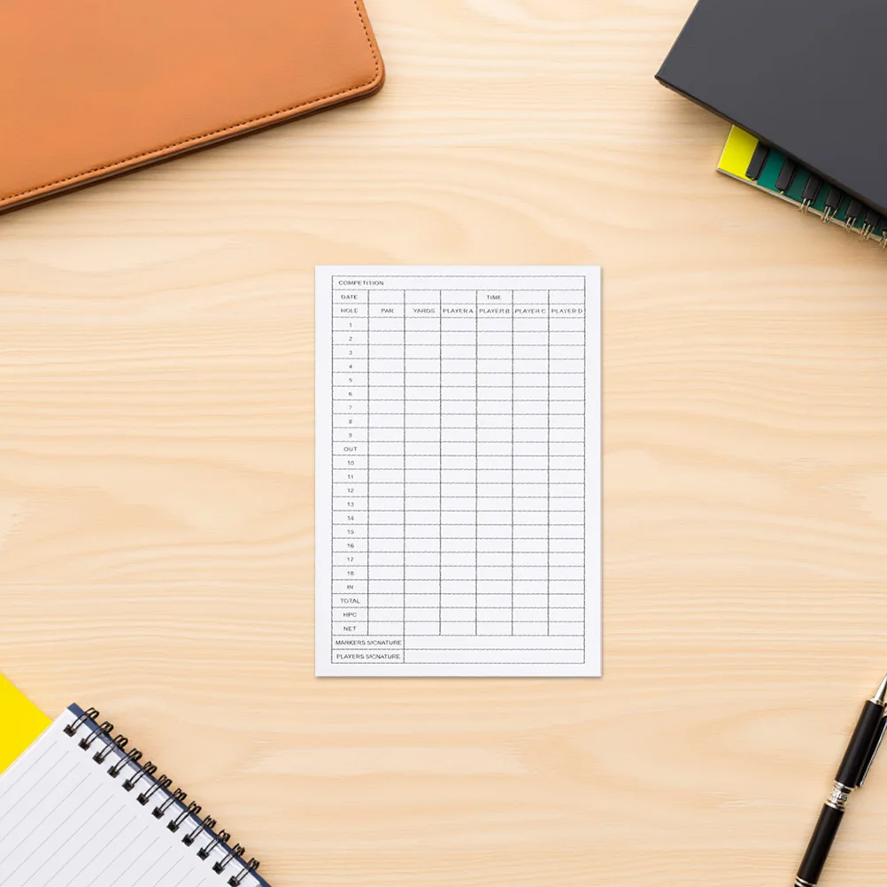 20 قطعة من بطاقات أهداف الجولف المحمولة على الوجهين وقابلة للطي ومطلية بشكل ممتاز لتسجيل النتيجة الرياضية والمنافسة