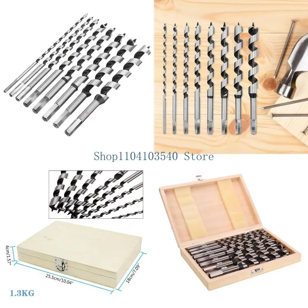 02DC سهلة التخزين خشبية محاصر عالية الكربون الصلب النجارة دعم الحفر 230 طول 6 ~ 20 مللي متر مثقاب النجارة