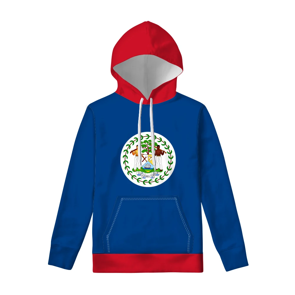 Belize Zipper Hoodie Free Custom Made Name Number Print Photo Blz Country Sweatshirt Bz Belizean Diy Nation Flag Casual Clothing