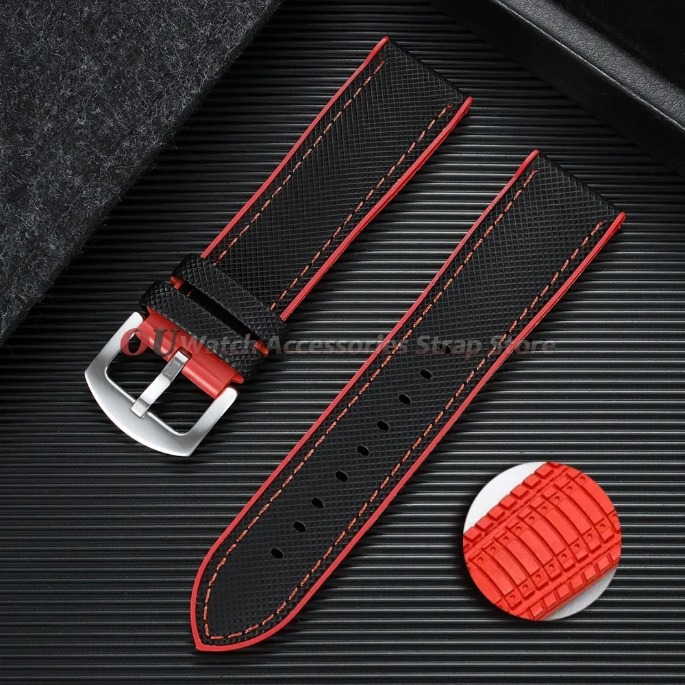 18mm 19mm 20mm 21mm 22mm 24mm Nylon-Segeltuch-Gummi-Hybrid-Uhrenarmbänder Ersatz-Uhrenarmband Silikon Wasserdichte Herrenarmbänder – Detail 12