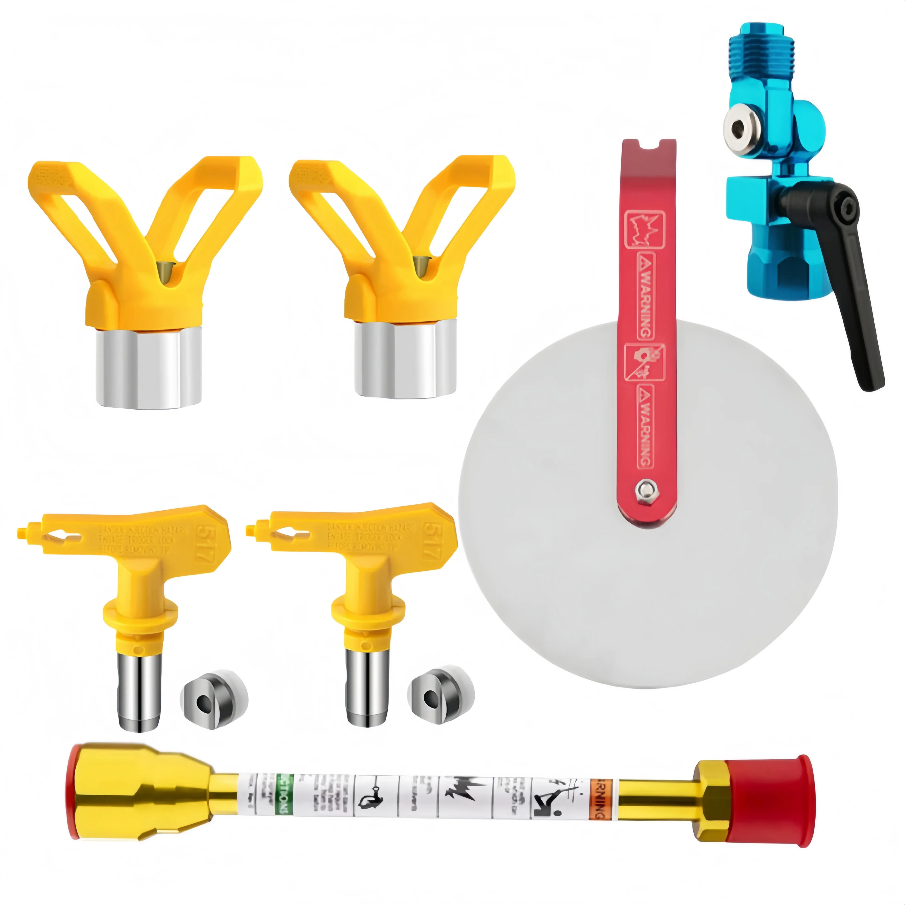 

Airless Spray Tip 413 415 513 517 523 625 Nozzle + 100 Mesh Filter, Reversible Carbide for High Pressure Paint Sprayer