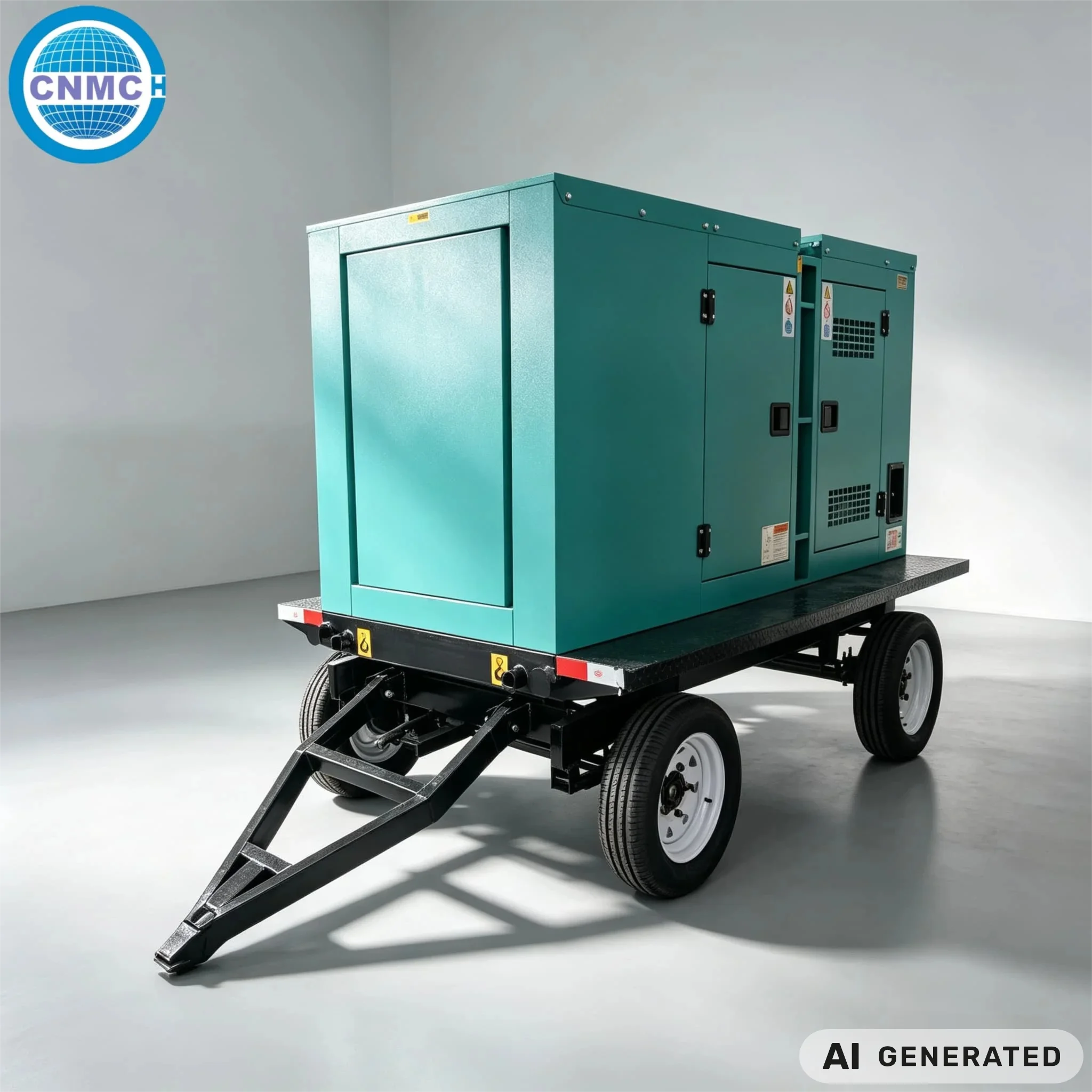 30kw 50kw 80kw 100kw Diesel Generator Trailer Type Heavy Duty Tires Electricity Generator CE Certified Factory Commercial Use