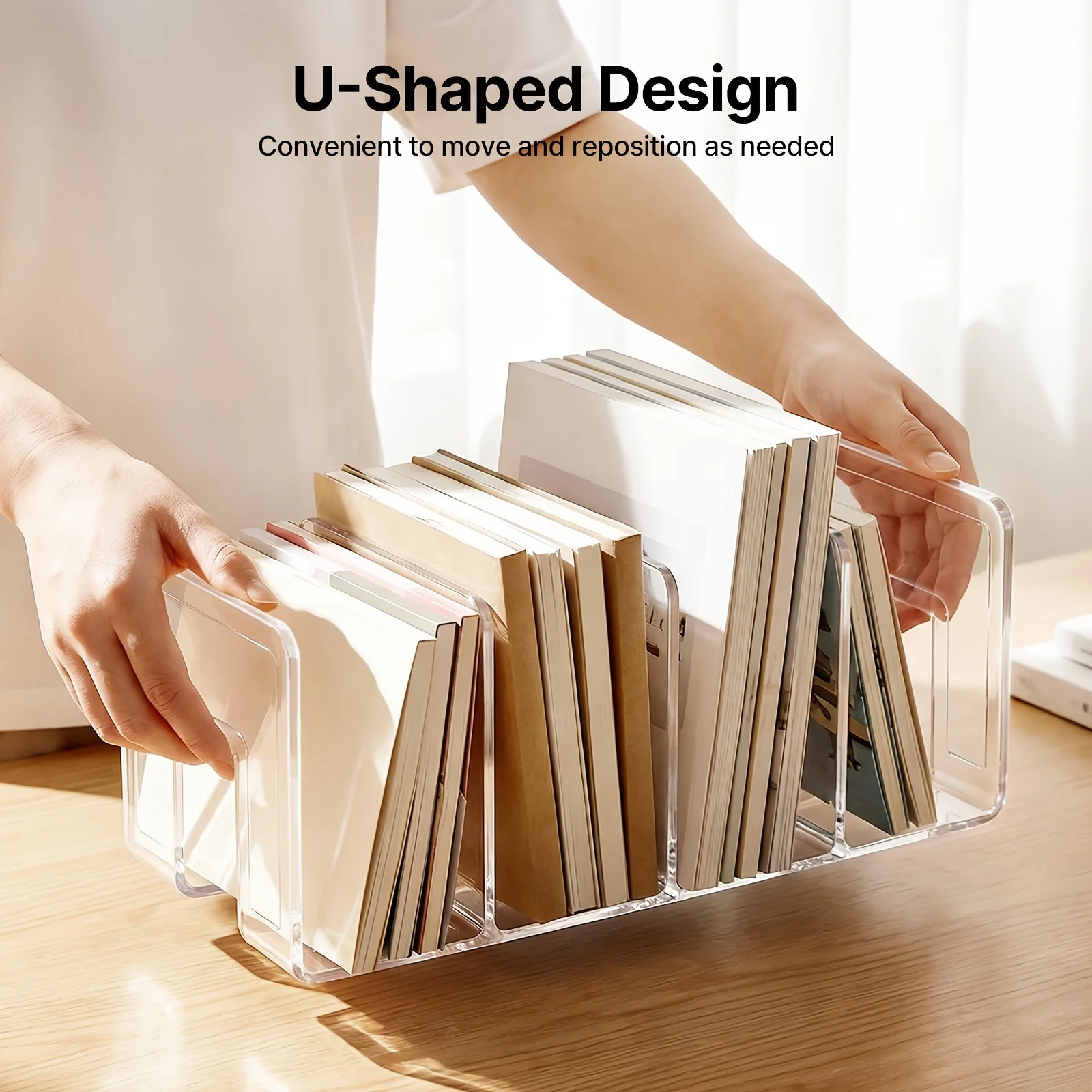 4pcs 16 Grid Transparent Plastic Wardrobe Organizer, Compartment Storage Rack For Clothes Bags, Space Saving Home Closet Storage