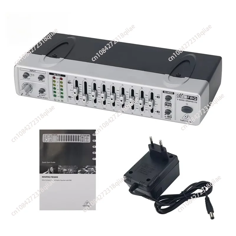 TZT FBQ800 Ultra-compact 9-Band Graphic EQ Equalizer Feedback Suppressor Anti-howling Audio Equalizer Processor
