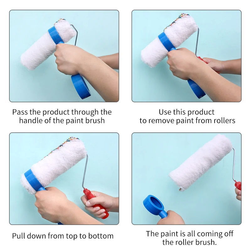 1PC อัพเกรด Roller Saver Super Easy ทำความสะอาดเครื่องมือ Roller Spinner แปรงทำความสะอาดสำหรับทำความสะอาดแขน