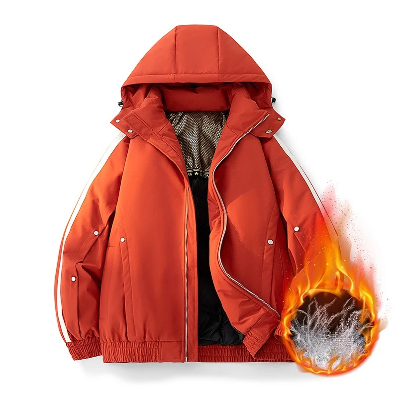 

Men's Sporty Comfortable and Fashionable Windproof and Breathable Hooded Down Jacket Men's Fashionable Warm Cotton-padded Jacket