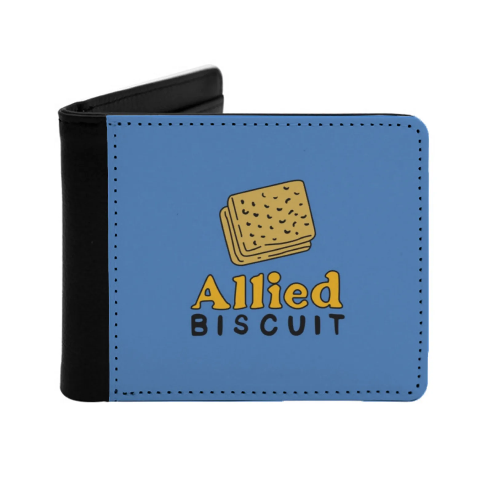 Allied Biscuit New Men's Wallet Short Fashion Pu Leather Wallet Multi Card Wallet The Businesses Realsaintpetty Personalized