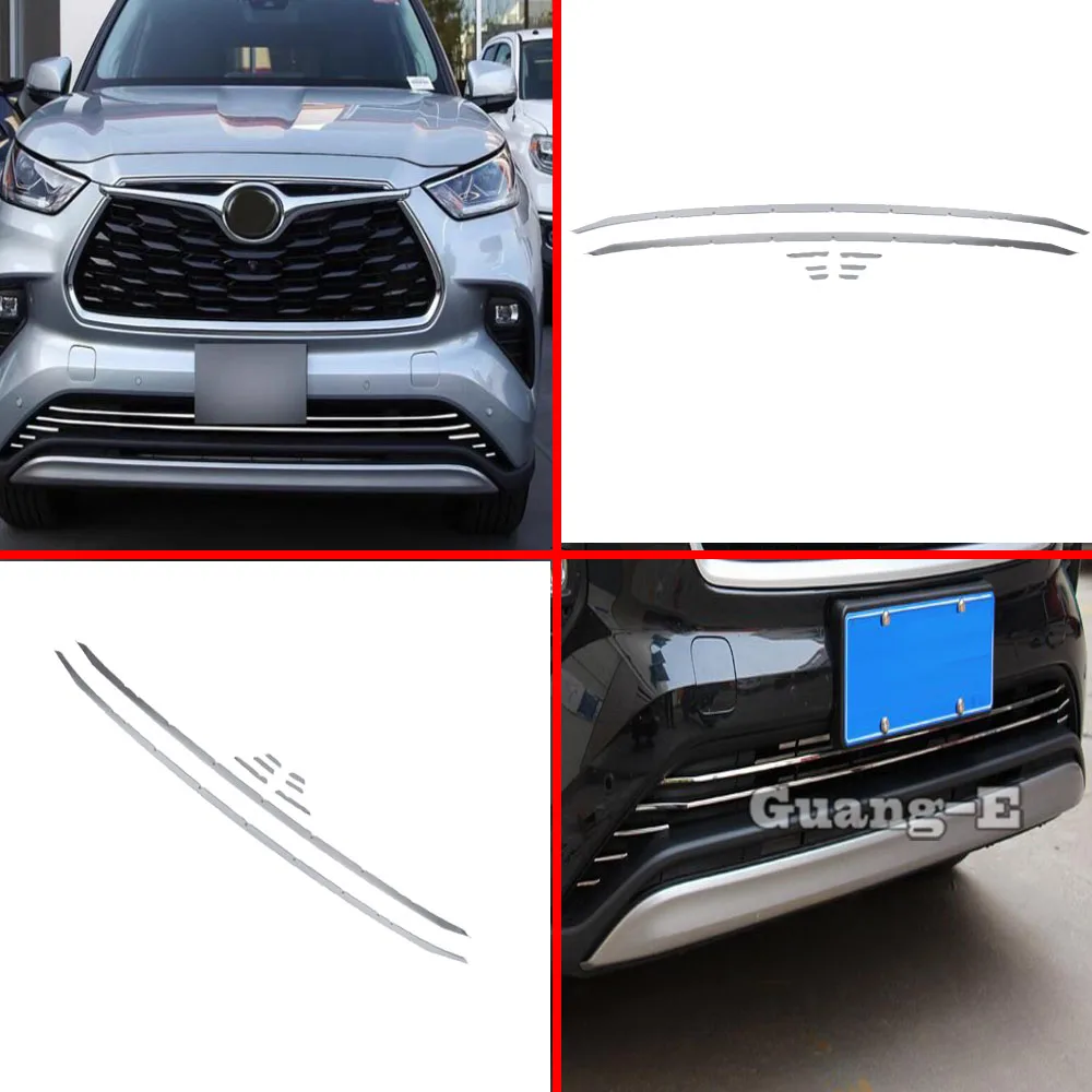 

Car Front Bumper Racing Grills Trim Accessories Exterior Decoration Grille Covers For Toyota Highlander Kluger 2020 2021 2022