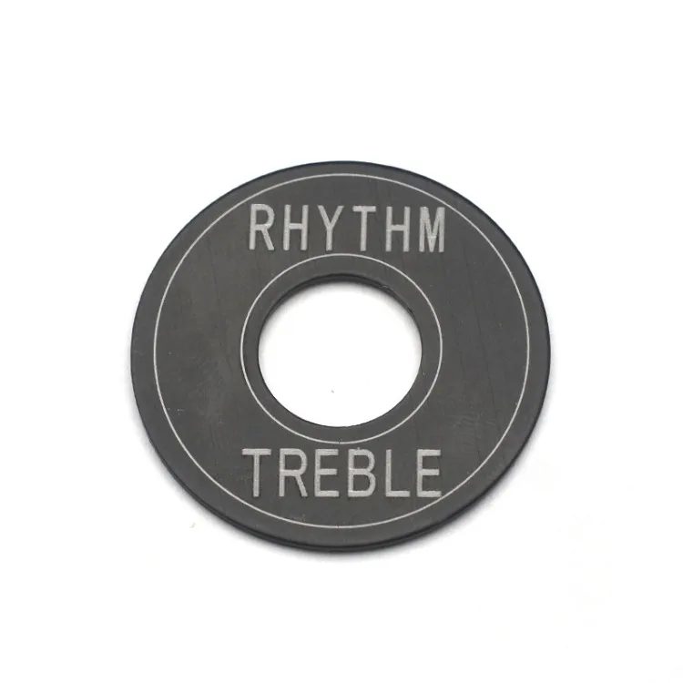 لوحة تبديل الألومنيوم للغيتار الكهربائي ، حلقة غسالة الإيقاع الثلاثية ، LP EPI ، أسود