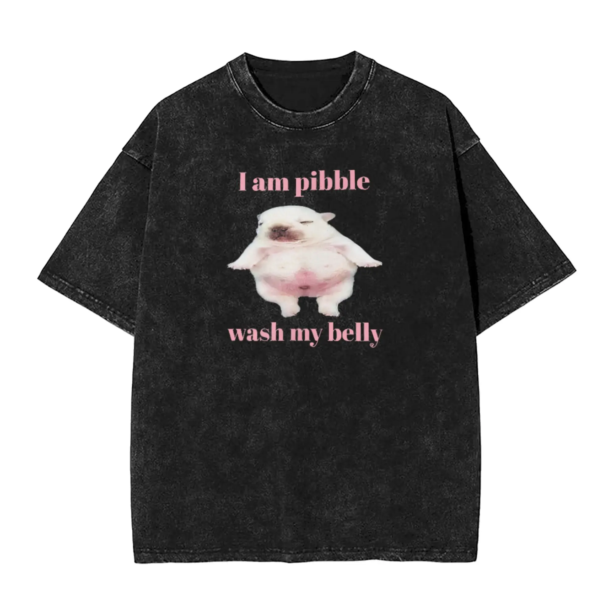 الرجال أنا Pibble غسل بلدي Pibble Meme مضحك الكلب Brainrot تي شيرت بلايز الشاطئ قصيرة الأكمام تي شيرت طاقم الرقبة تي شيرت