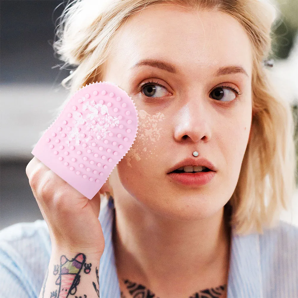 2 قطعة فرشاة تنظيف الوجه سيليكون أداة العناية بالبشرة قفاز مريح تصميم التنظيف العميق منظف الوجه للبشرة الحساسة #3