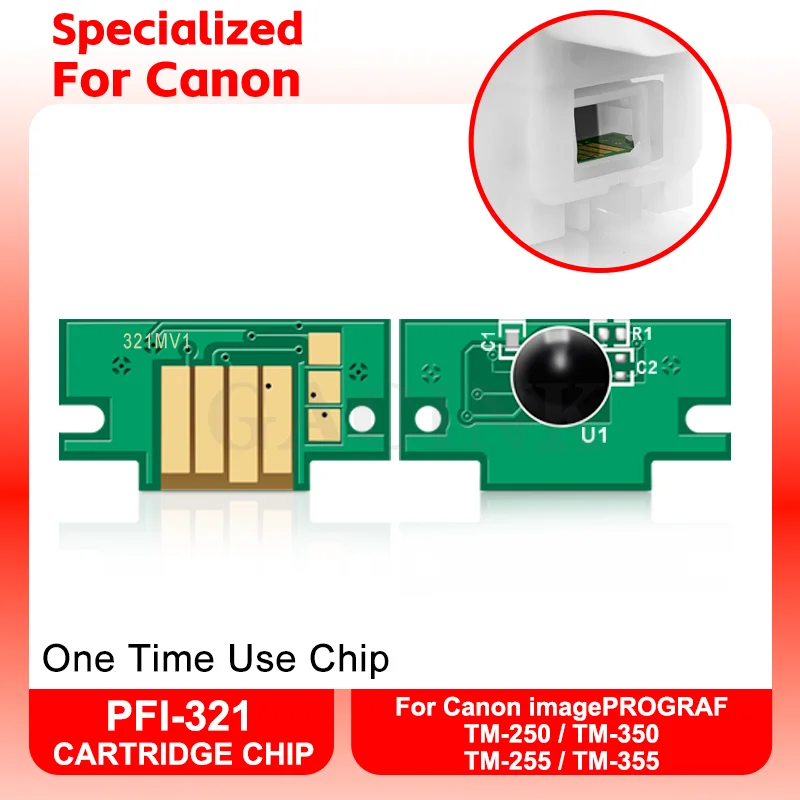 PFI-321 PFI321 PFI 321 Stable Cartridge Chip Magenta For Canon imagePROGRAF TM-350 TM-250 TM-355 TM-255 Printer 330ML Chip