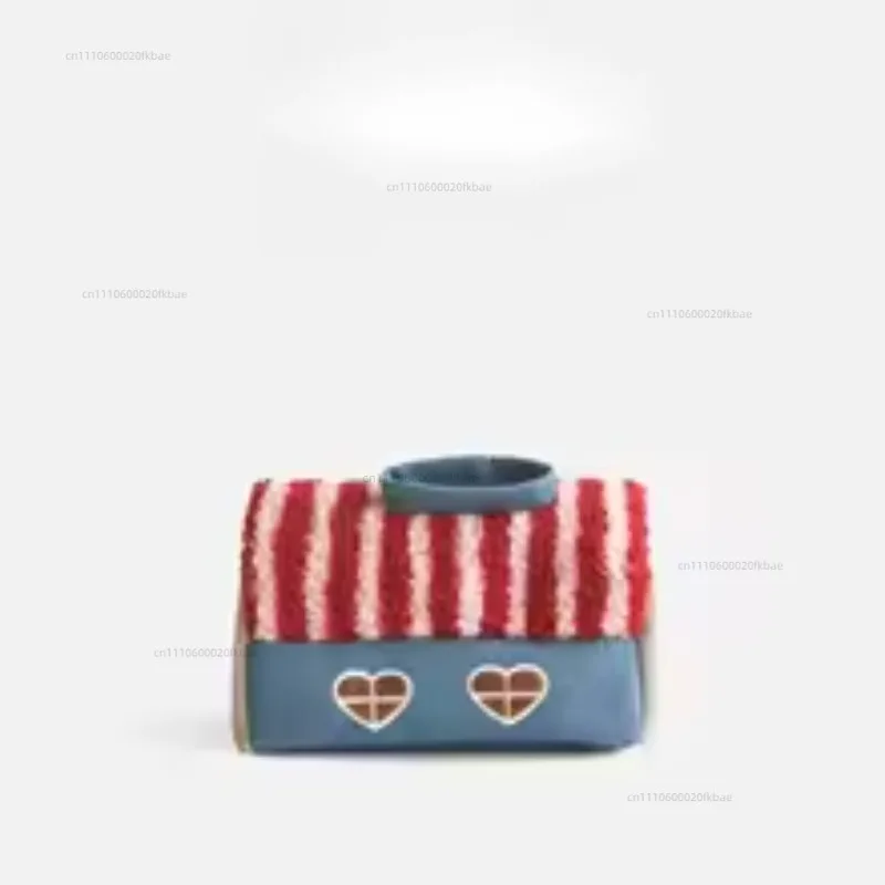 Love hut tissue bag living room coffee table desktop tissue box fabric storage paper