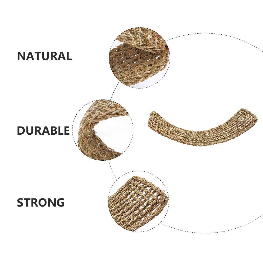 1 قطعة سحلية العشب حصيرة الطبيعية المنسوجة سرير الحيوانات الأليفة للسحالي Iguanas Geckos آمنة دائم أرجوحة عش بني فاتح المنسوجة الحيوانات الأليفة القط حصيرة #2