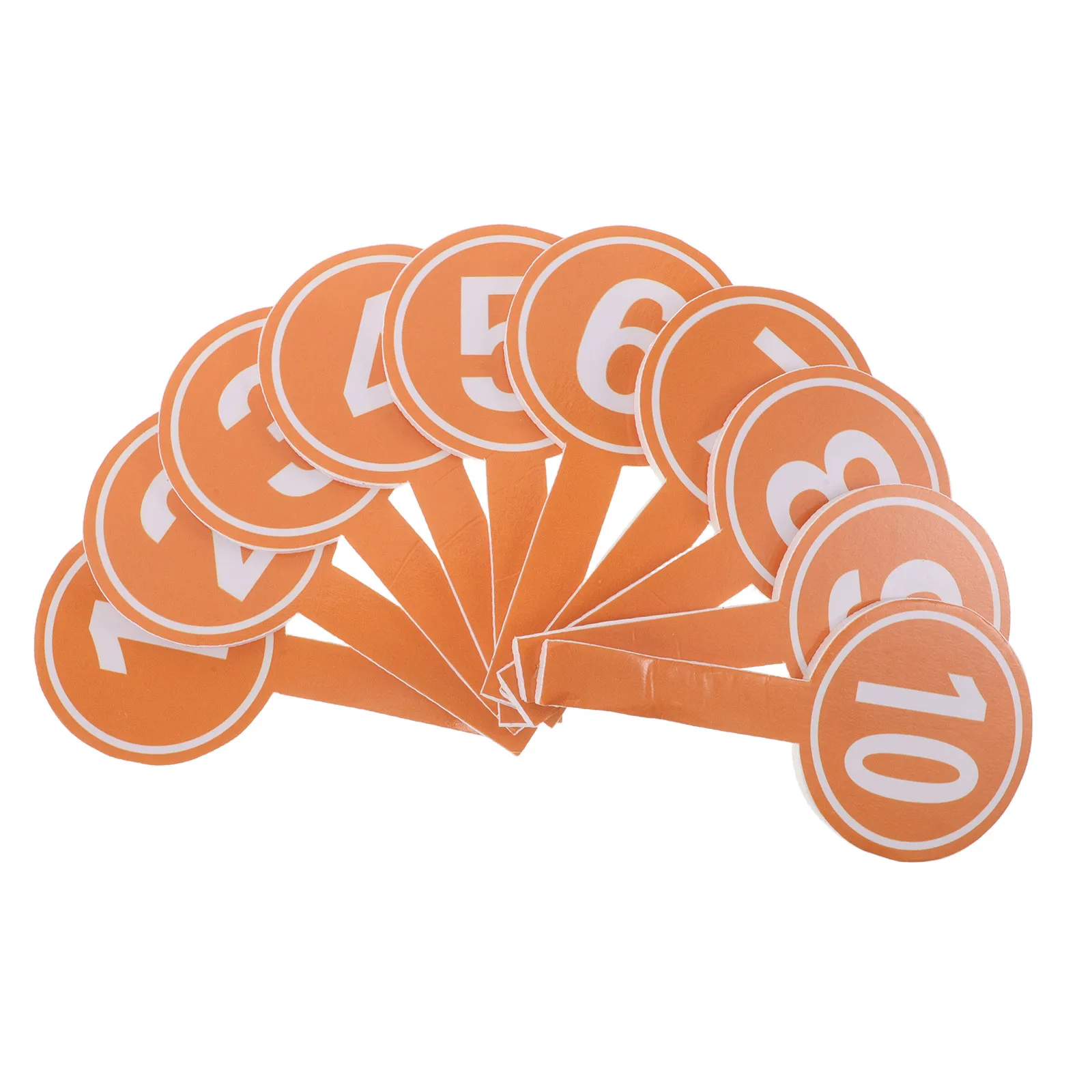 10Pcs Numbered Cheerleading Score Paddles 1-10 Lightweight Portable Foam Boards for Sports Competitions Voting Score Tracking