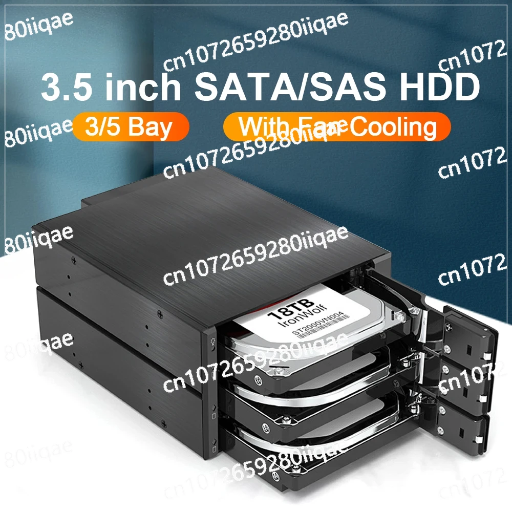 3.5 Inch SAS/SATA HDD Case Optical Drive Hard Disk Enclosure 5.25 To 3.5 Inch Extraction Tray 3/5 Bay Desktop Computer Box