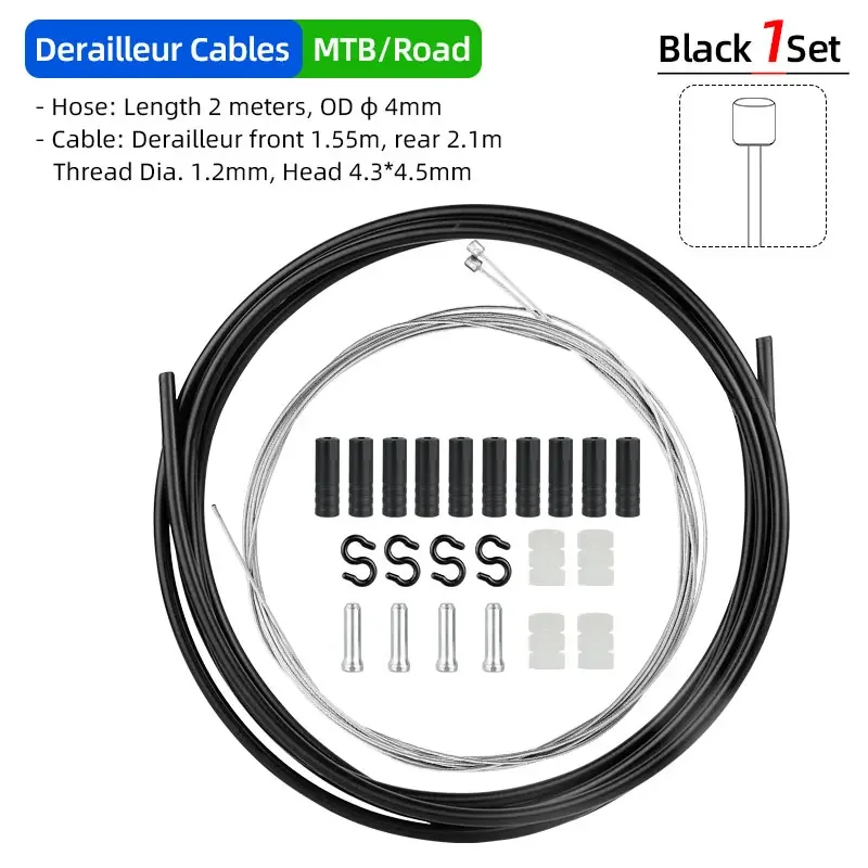Bremsschaltwerk Kabel Kit Carbon Stahl Draht MTB Rennrad Vorne Hinten Innenleitung Shifter Kabel Draht Schnalle Disc System Teile