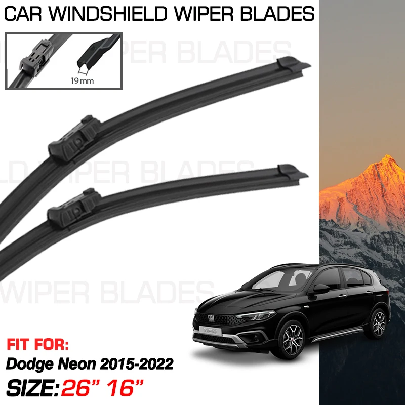 For Dodge Neon Fiat Tipo Fiat Egea 2015-2022 2021 2018 2017 2016 Accessories Car Wiper Blades Windshield Washer Brush Cleaning