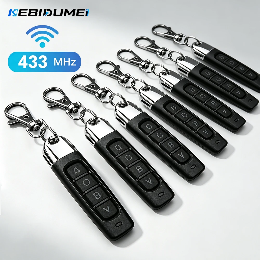 KEBIDUMEI 433MHz RF Cloning Remote Control Garage Gate Door Opener Key Duplicator Home Security Rolling Code Remote Transmitter
