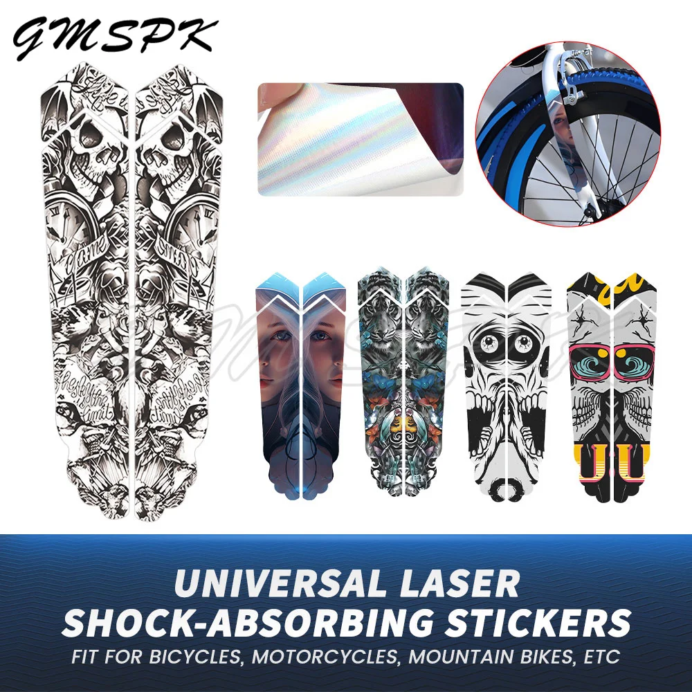 

1 пара водонепроницаемых лазерных наклеек на раму велосипеда, защита от царапин, MTB, дорожный велосипед, передняя вилка, рама, верхняя трубка, декоративные наклейки