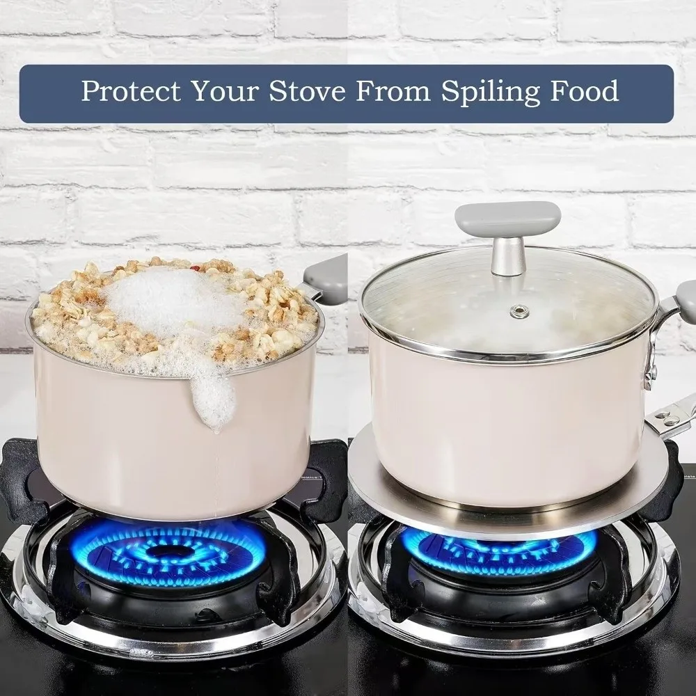 

Universal Stainless Steel Heat Diffuser Plate Round Silver Heat Diffuser Disc Anti-burning Kitchen Tools Induction Hob Converter