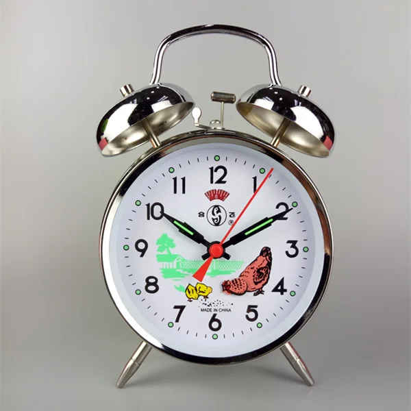 

Retro Children's Bedroom Mechanical Small Alarm Clocks Home Desktop Decor Chicken Table Clock Ornaments Funny Gifts Desk Clocks