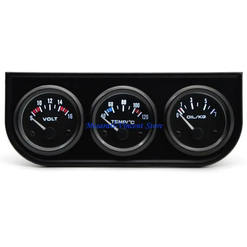 A70F Einfach zu installierendes 2-Zoll-Instrument mit Dreifachanzeige für 12-V-24-V-Automobilüberwachung – Detail 1