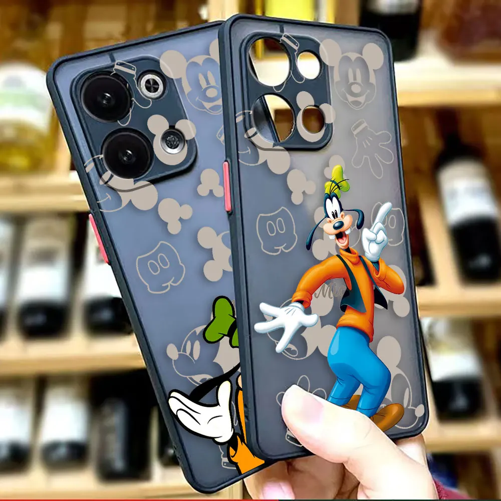 Anime Lovely Goofy Matte Phone Case for OPPO RENO 8 8T 7Z 7 6Z 6 5 4 2F 2Z PRO PLUS 4G 5G Silicone Edge Hard PC Case Funda Shell