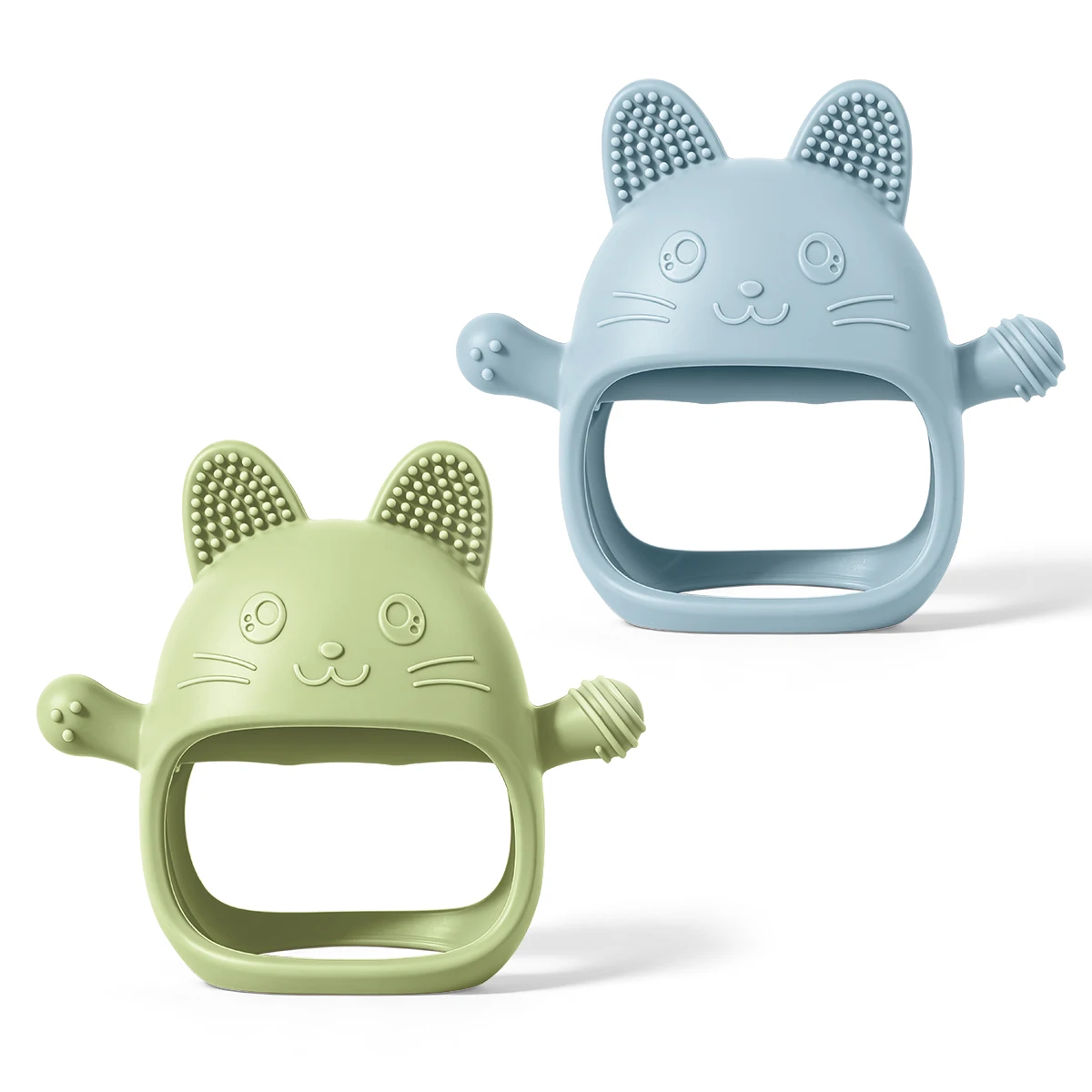 TYRY.HU 2pcs Baby Teether Gloves Kids Teething Silicone Newborn Dental Care Gums Anti-eating Hand Molar Stick Baby Accessories