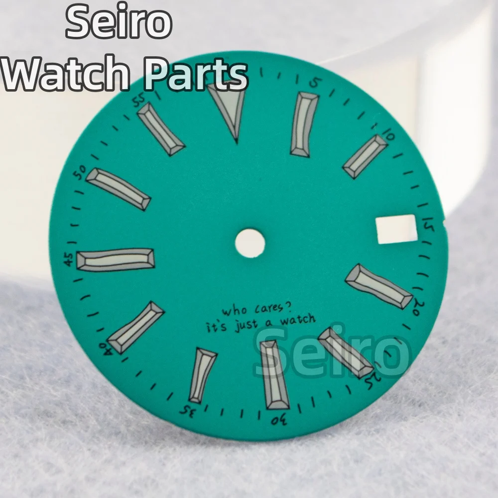 

Циферблат и стрелки для часов NH35, 28,5 мм, без логотипа, розово-синие, без надписей, подходят для автоматического механизма NH35, запчасти.