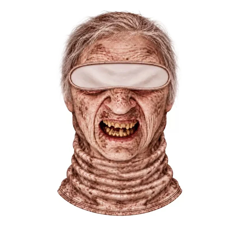 hot Funny 3D Face Balaclava Hat Full Face Covering Hood Balaclava Motorcycle Riding Skiing Face Mask Outdoor Warm Balaclava Hat