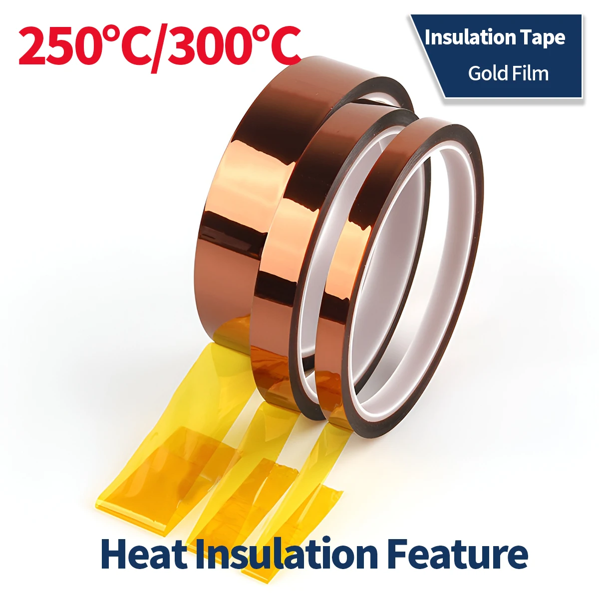 Gold Finger High Temperature Resistant Tape Polyimide Tape Multi Size Pet Anti Static Lithium Battery Insulation Tape