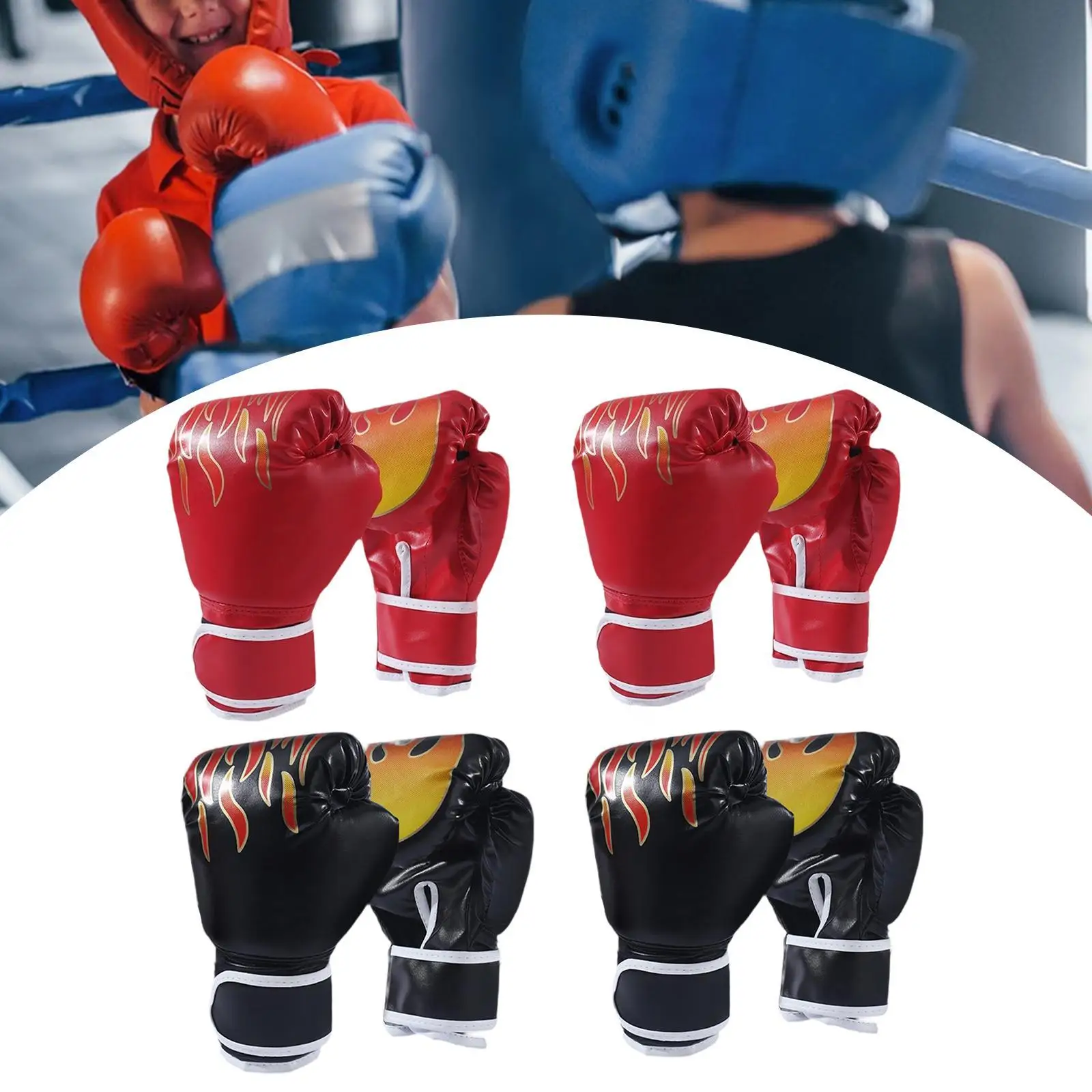 Boxing Gloves Kickboxing Gloves Shock Absorbing Practice Training Gloves Sparring Gloves for Grappling Sanda Muay Thai Sports