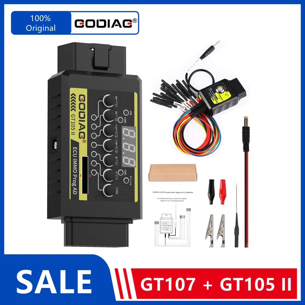 GODIAG GT107 + GT105 II DSG Plus Gearbox Data Adapter For DQ250, DQ200, VL381, VL300, DQ500, DL501