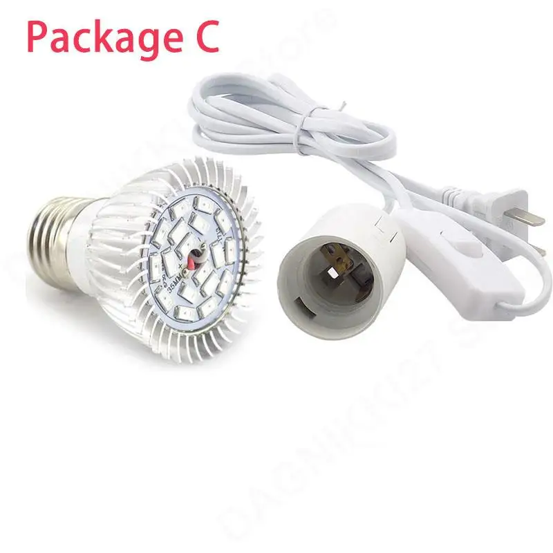 Luz LED Flexible para cultivo, soporte de lámpara con Clip para planta, luz de flores para bombilla hidropónica de interior, plantador de